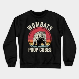 Wombats Poop Cubes Funny Wombat Crewneck Sweatshirt